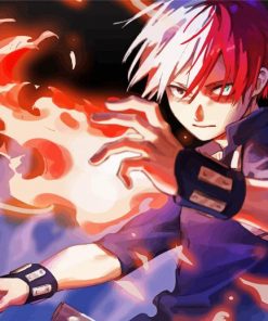 Todoroki MHA paint by numbers