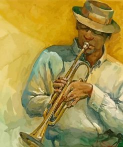 Trumpet Player Art paint by number