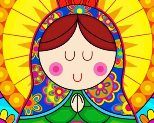 Virgencita Plis Art paint by number