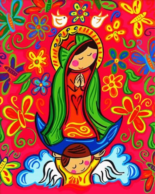 Virgencita Plis Art paint by number