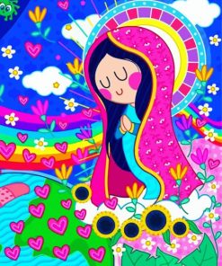 Virgencita Plis Illustration paint by number