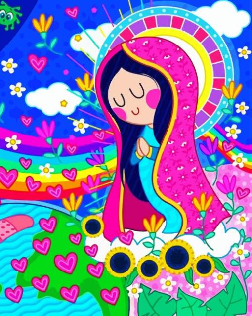 Virgencita Plis Illustration paint by number