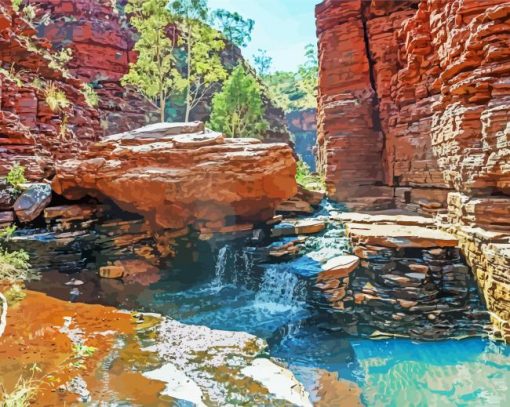 Weano Gorge Karijini National Park paint by number