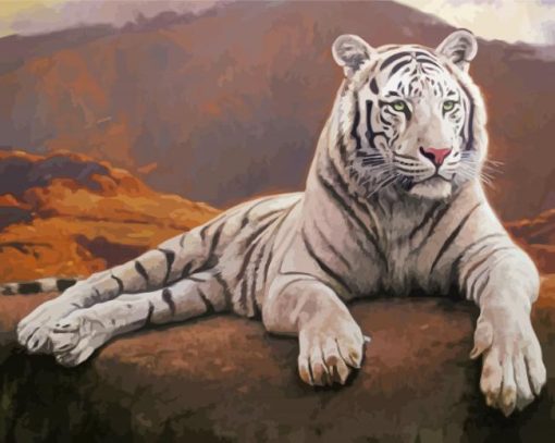 White Tiger paint by numbers