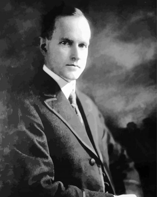 Young Calvin Coolidge paint by number