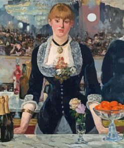 A Bar At The Folies Bergere By Edouard Manet paint by numbers