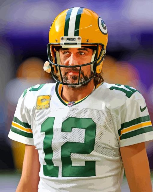 Aaron Rodgers Packers paint by number