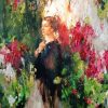 Abstract Woman With Flowers paint by number