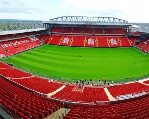 Anfield Stadium In Liverpool paint by number