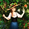 Anime Girl In Fruits Garden paint by numbers