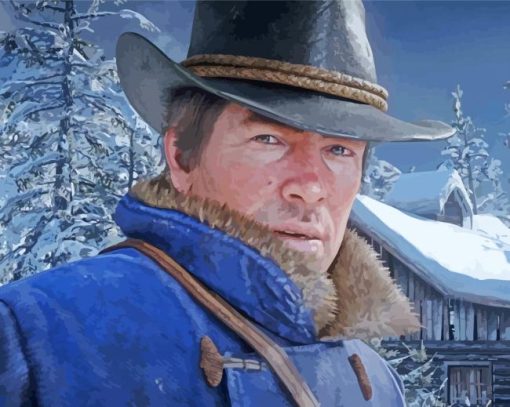 Arthur Morgan Game Character paint by number