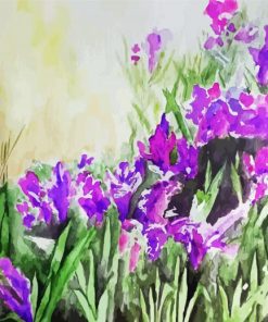 Artistic Iris Field paint by number