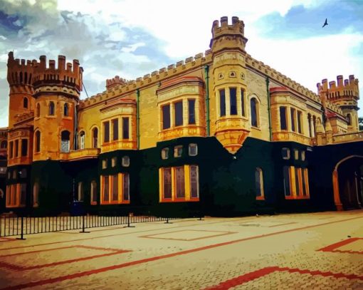 Bangalore Palace In Bangaluru India paint by number