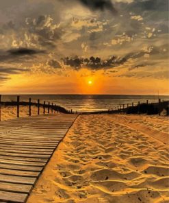 Beach Path At Sunrise paint by number