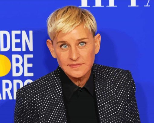 Beautiful Ellen Degeneres paint by number