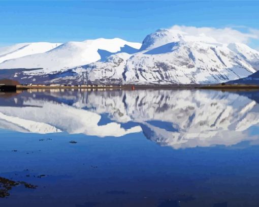 Ben Nevis Reflection paint by number