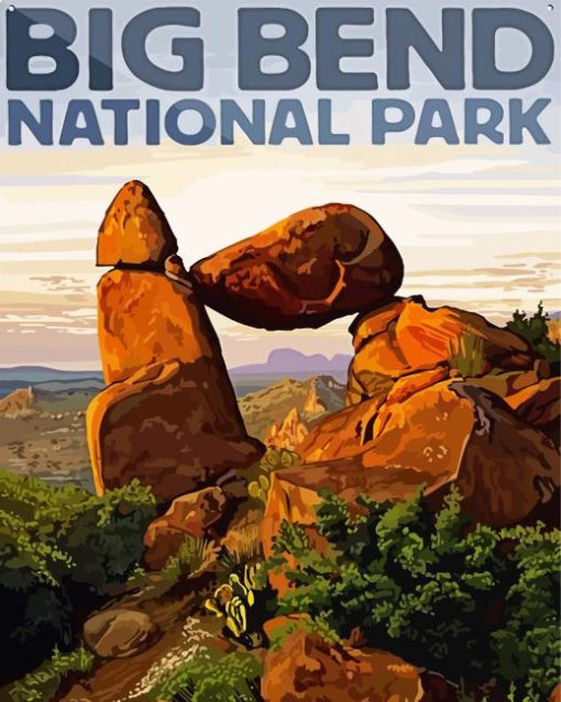 Big Bend National Park Poster paint by number