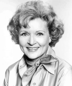 Black And White Betty White paint by number