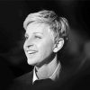 Black And White Ellen Degeneres paint by number