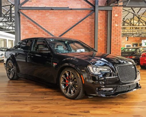 Black Chrysler 300 Srt paint by number