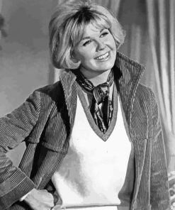 Black And White Doris Day paint by number