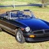 Black Mg Mgb Car paint by number