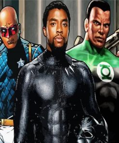 Black Superheroes paint by number