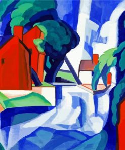 Blue Day Oscar Bluemner paint by number