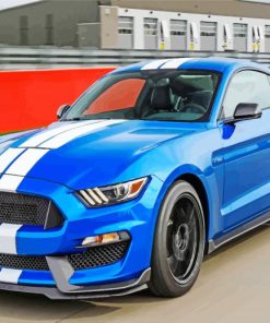 Blue Ford Shelby GT350 Car paint by number