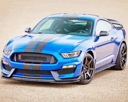 Blue Ford Shelby GT350 Cars paint by number