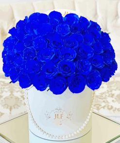 Blue Flowers Bouquet paint by number