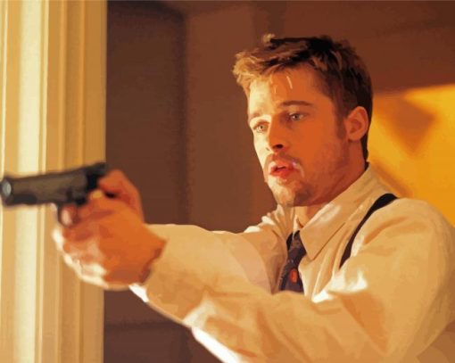 Brad Pitt Se7en Character paint by number