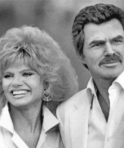 Burt Reynolds And Loni Anderson paint by number