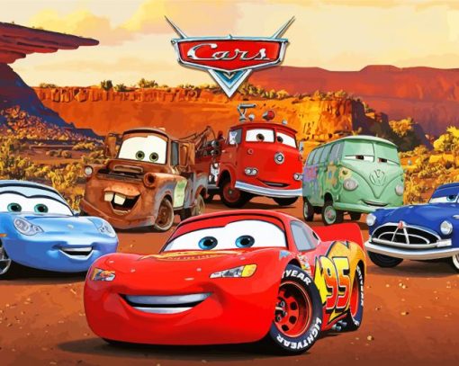 Cars Movie Poster paint by number