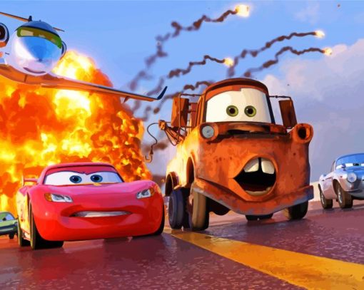 Cars Movie paint by number