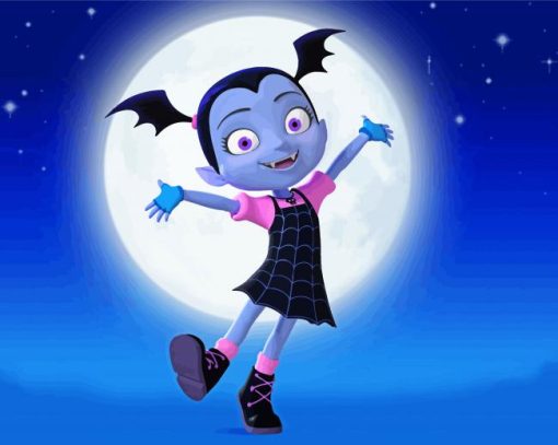 Cartoon Vampire Girl paint by number