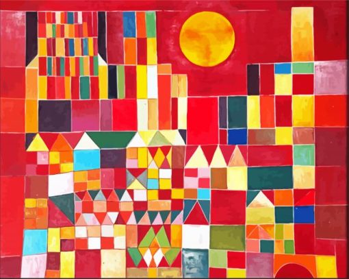 Castle And Sun By Paul Klee paint by number