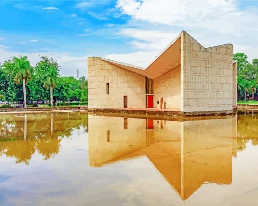 Chandigarh Gandhi Bhawan paint by number