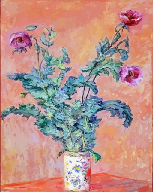 Claude Monet Purple Poppies paint by number