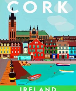 Cork Ireland Poster paint by number