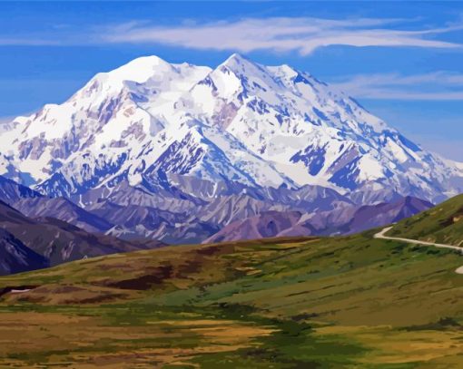 Denali Alaska Mountain paint by number