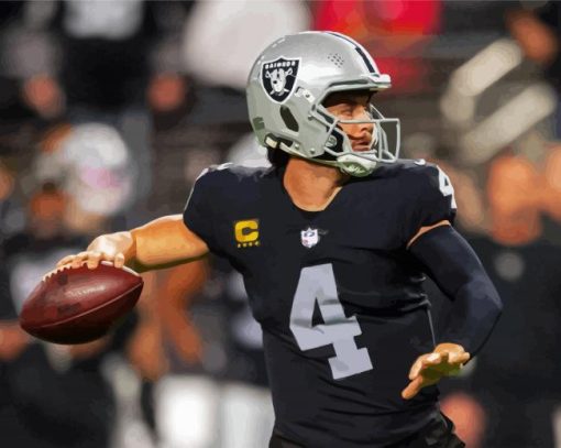 Derek Carr Football Quarterback paint by number