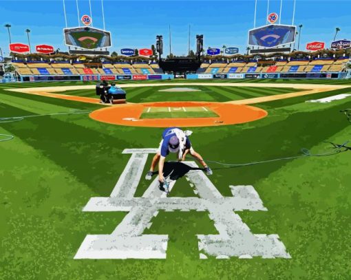 Dodger Stadium paint by number