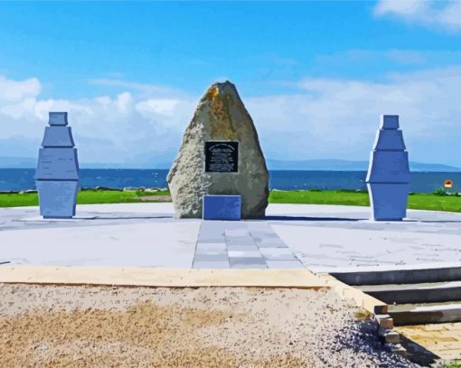 Famine Ship Memorial Galway paint by number