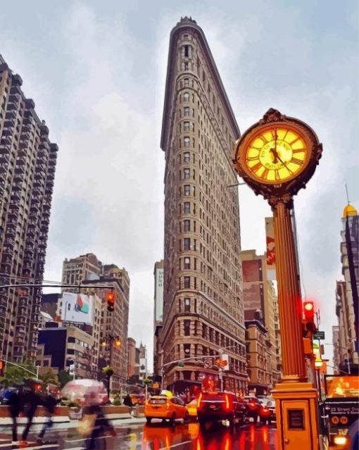 Flatiron Building New York City paint by number