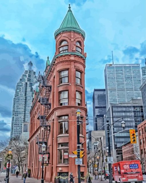 Flatiron Building Toronto paint by number