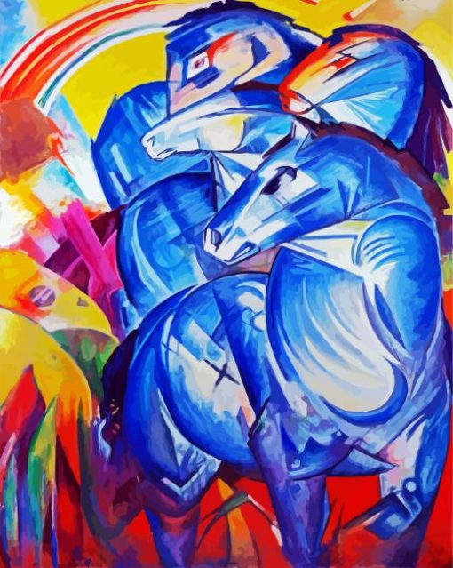 Franz Marc Blue Horses paint by number