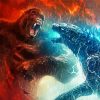 Godzilla Vs kong Movie paint by number