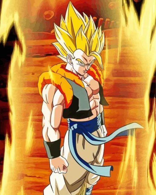 Gogeta Dragon Ball paint by number