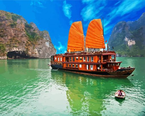 Ha Long Bay Landscape paint by number